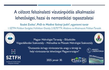 Summary of the Joint Session on Water Retention in Hungary